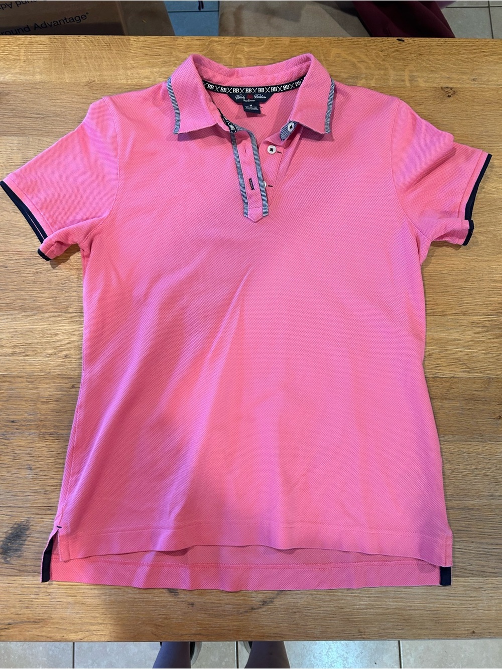 Brooks Brothers Pink Polo with Contrast Trim